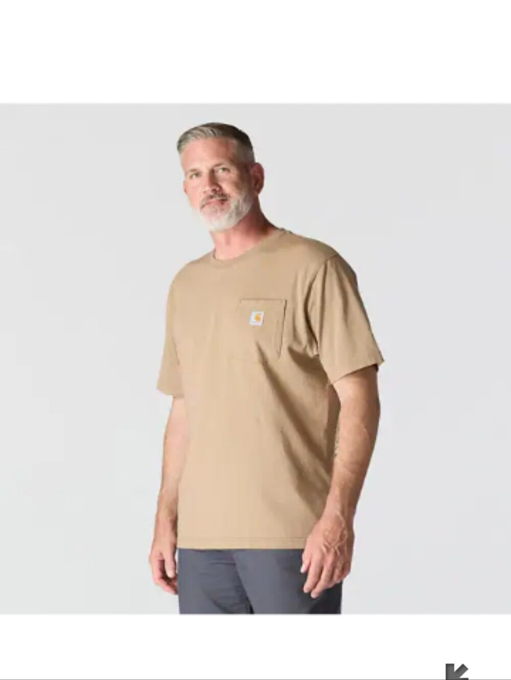 Carhartt Men's Heavy Duty Pocket Shirt Tan/Brown Relaxed Fit 2XL